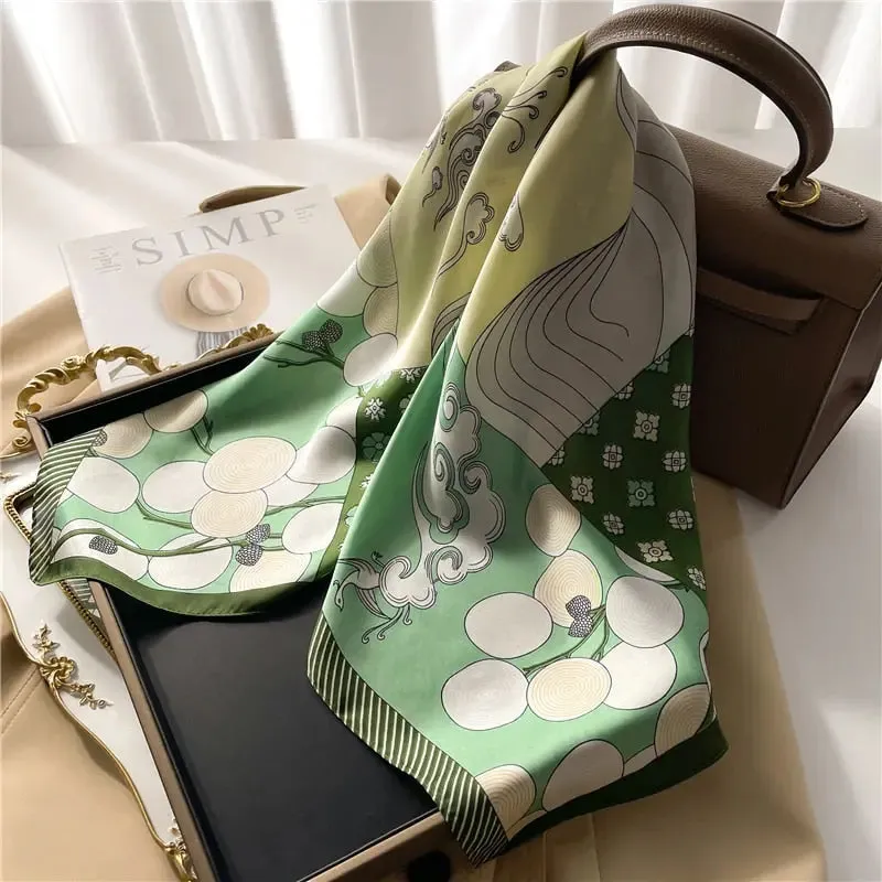 Luxury Satin Silk Scarf