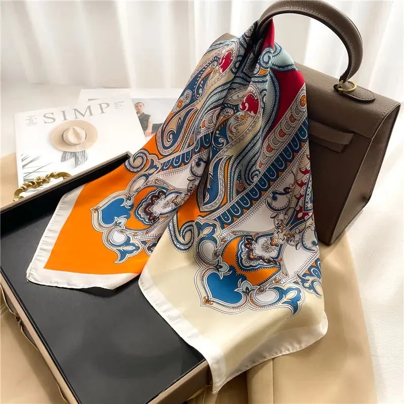 Luxury Satin Silk Scarf