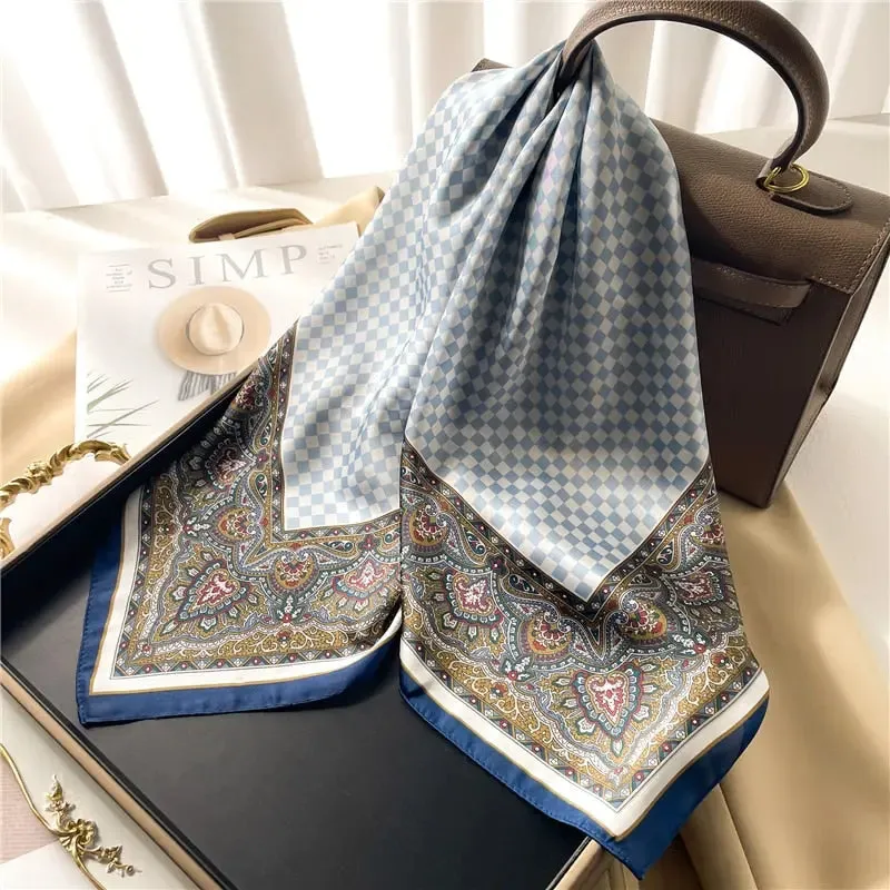 Luxury Satin Silk Scarf