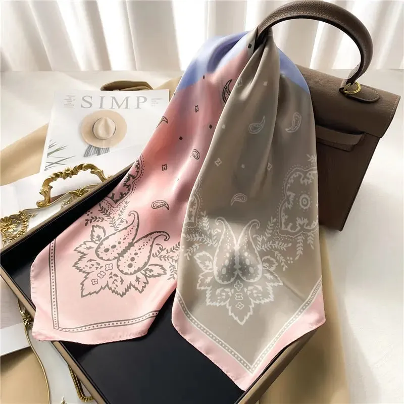 Luxury Satin Silk Scarf