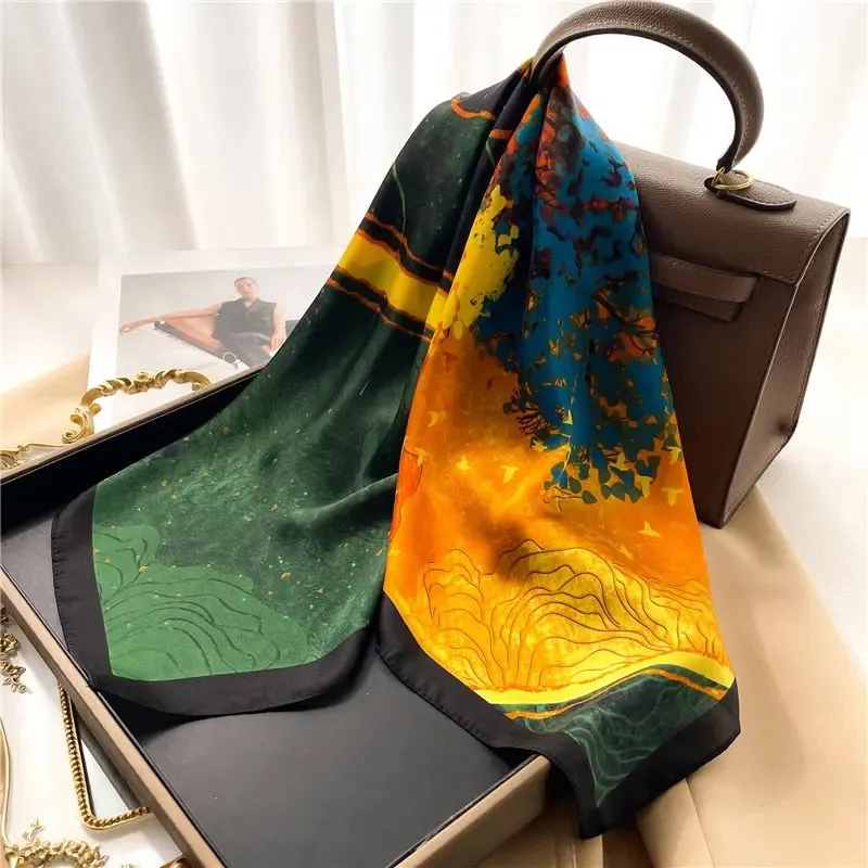 Luxury Satin Silk Scarf