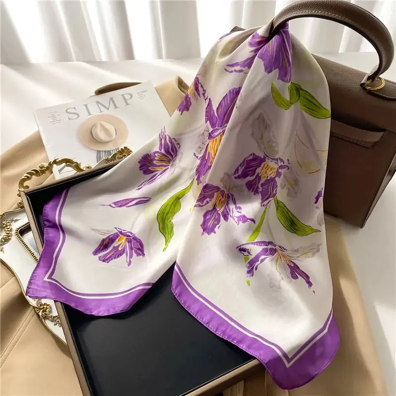 Luxury Satin Silk Scarf