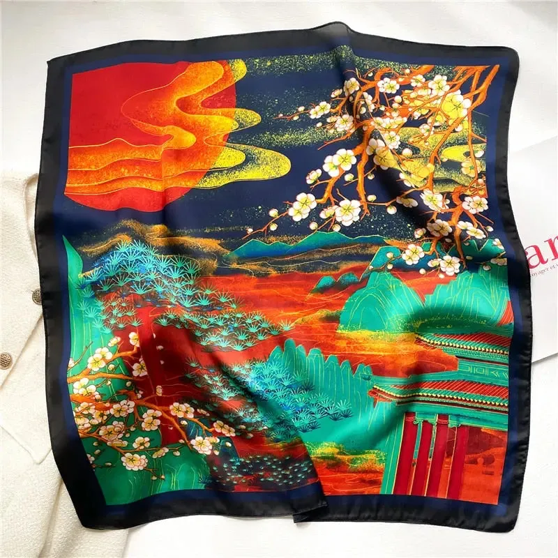 Luxury Satin Silk Scarf