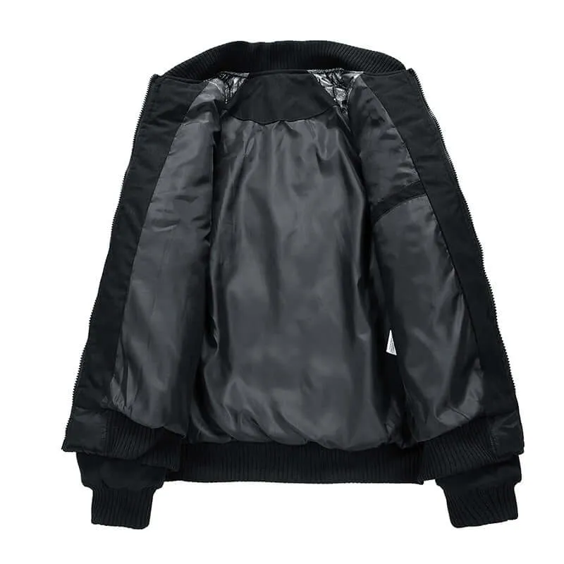 Men's Padded Bomber Jacket with Cargo Pockets