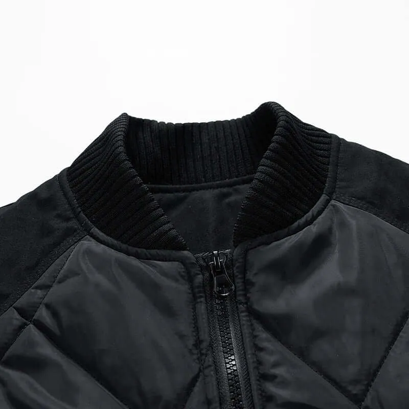 Men's Padded Bomber Jacket with Cargo Pockets