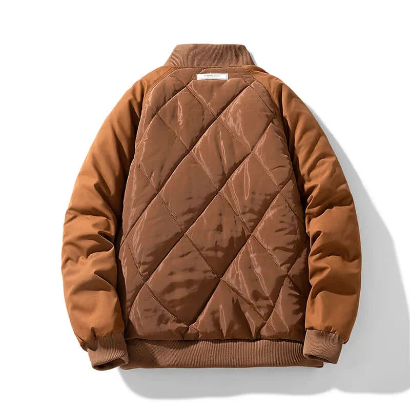 Men's Padded Bomber Jacket with Cargo Pockets