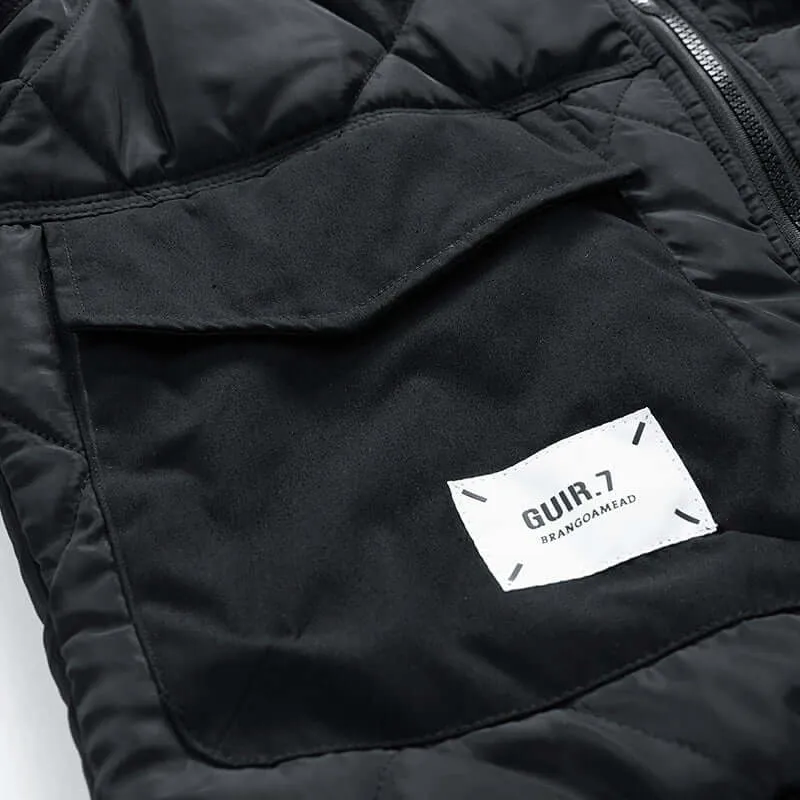 Men's Padded Bomber Jacket with Cargo Pockets