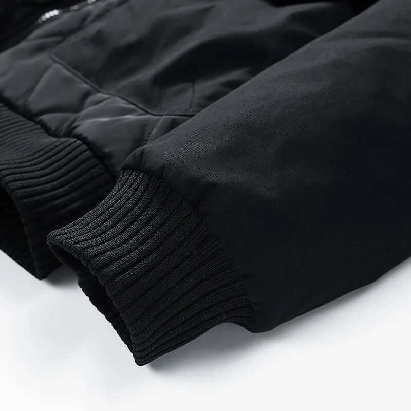 Men's Padded Bomber Jacket with Cargo Pockets