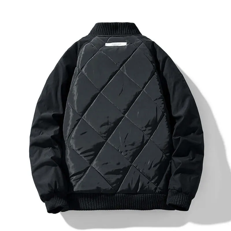 Men's Padded Bomber Jacket with Cargo Pockets