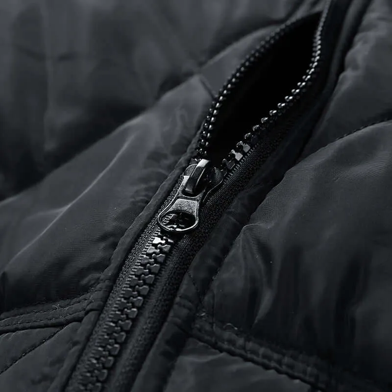 Men's Padded Bomber Jacket with Cargo Pockets