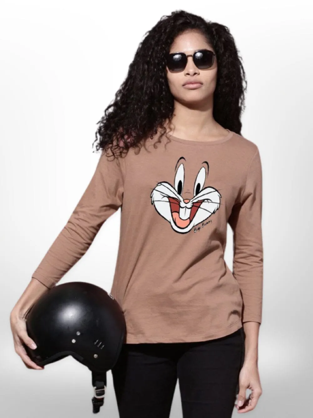 Mice Printed Gils T-shirt 4 Quarter Sleeve