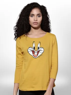 Mice Printed Gils T-shirt 4 Quarter Sleeve