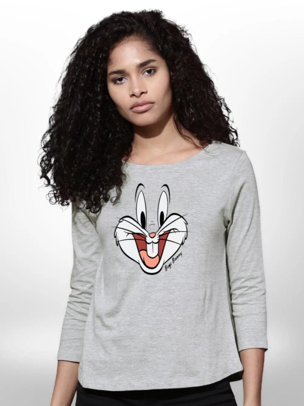 Mice Printed Gils T-shirt 4 Quarter Sleeve