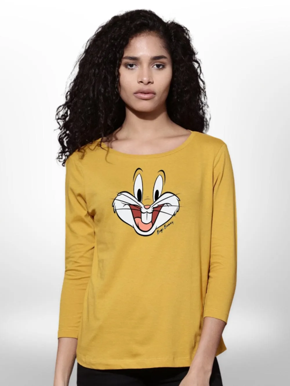 Mice Printed Gils T-shirt 4 Quarter Sleeve