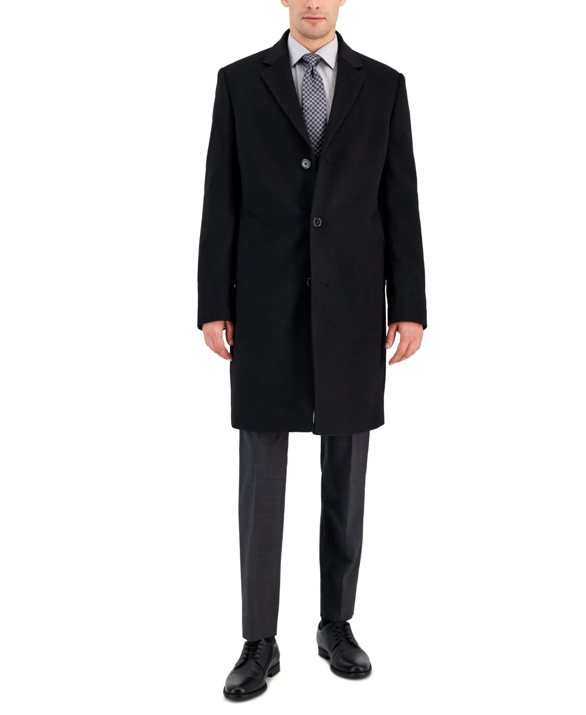Michael Kors Mens Classic fit Overcoat Coat 40 S Black