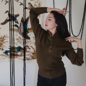 Military Wool Knit Sweater