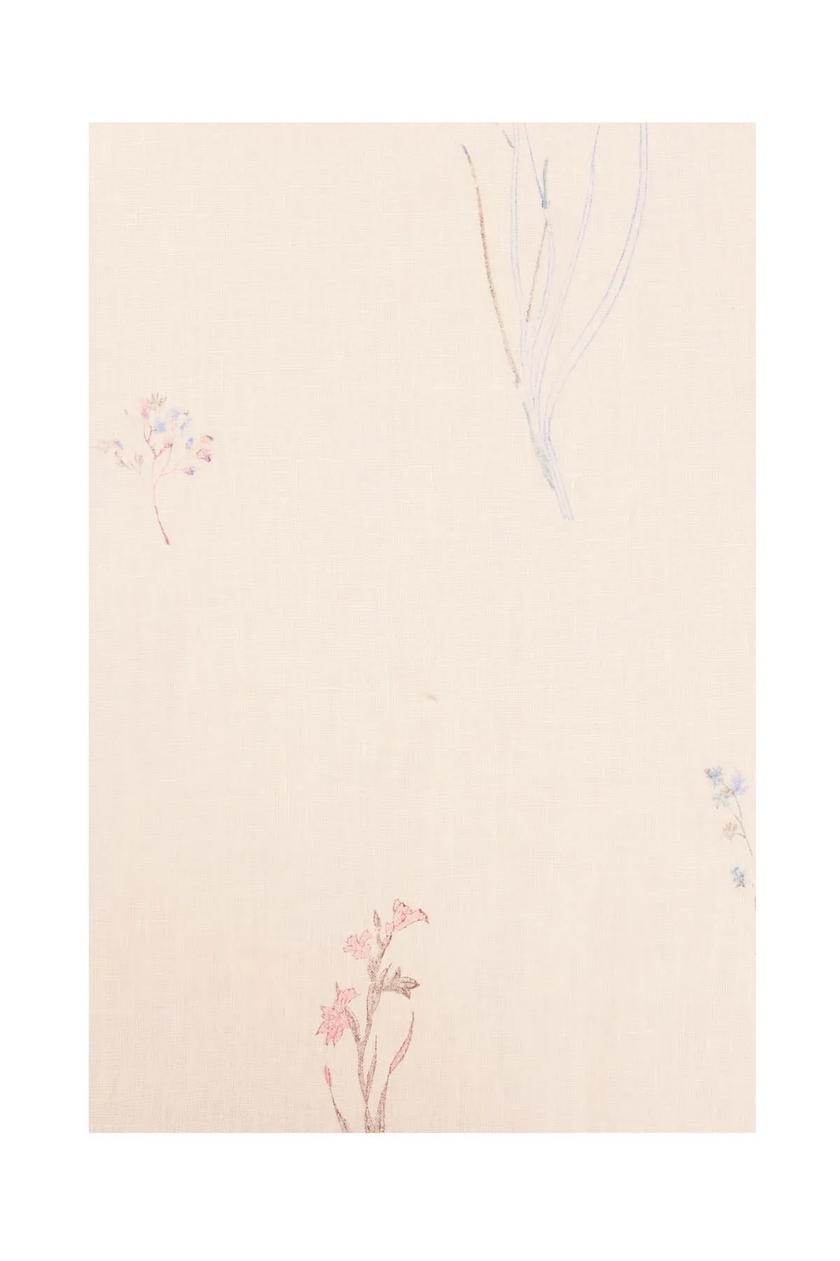 Monaco Floral Linen Coat - White