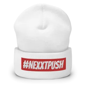 #Nexxtpush Red Bar Cuffed Beanie