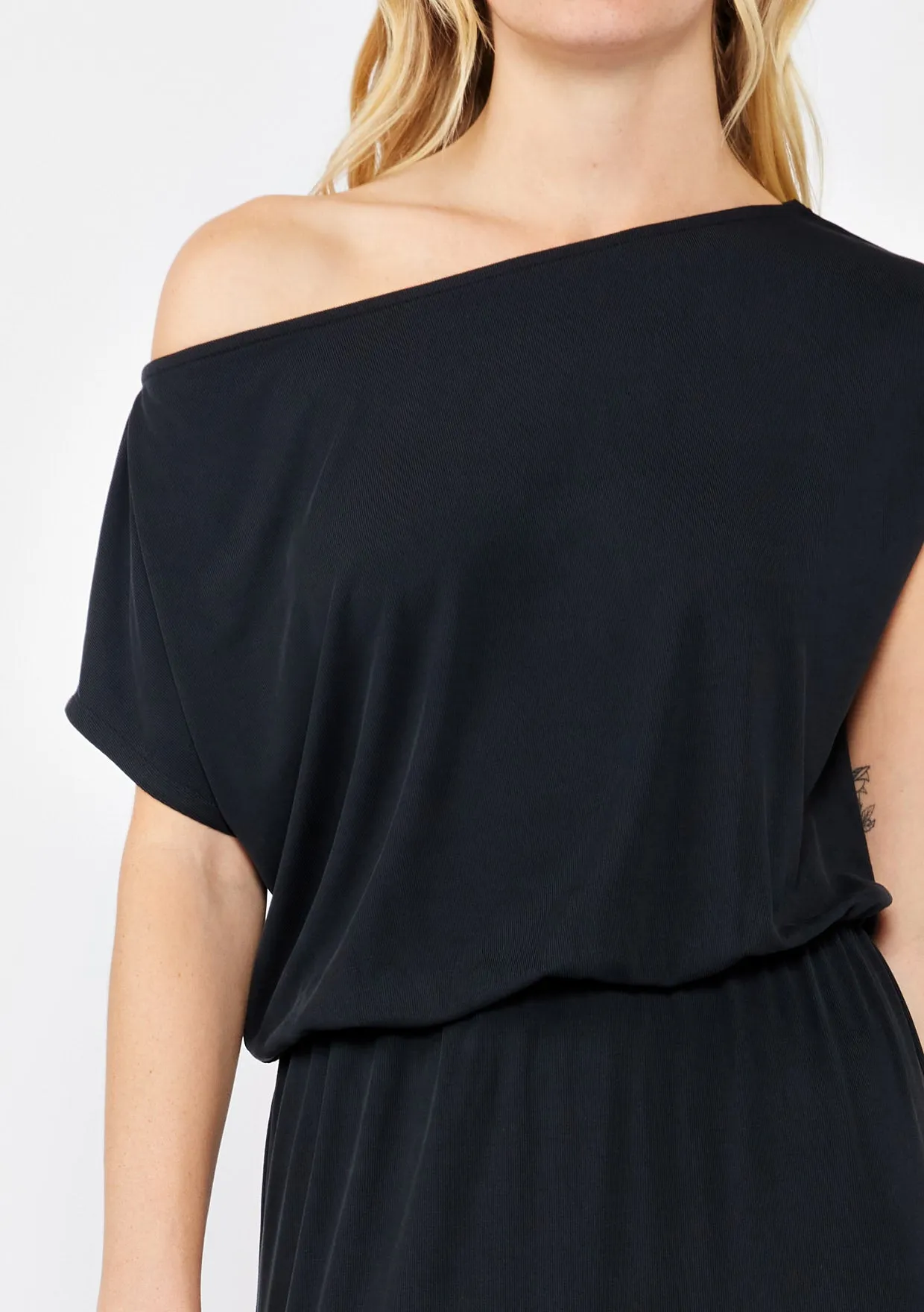 Off-Shoulder Slit Maxi Dress