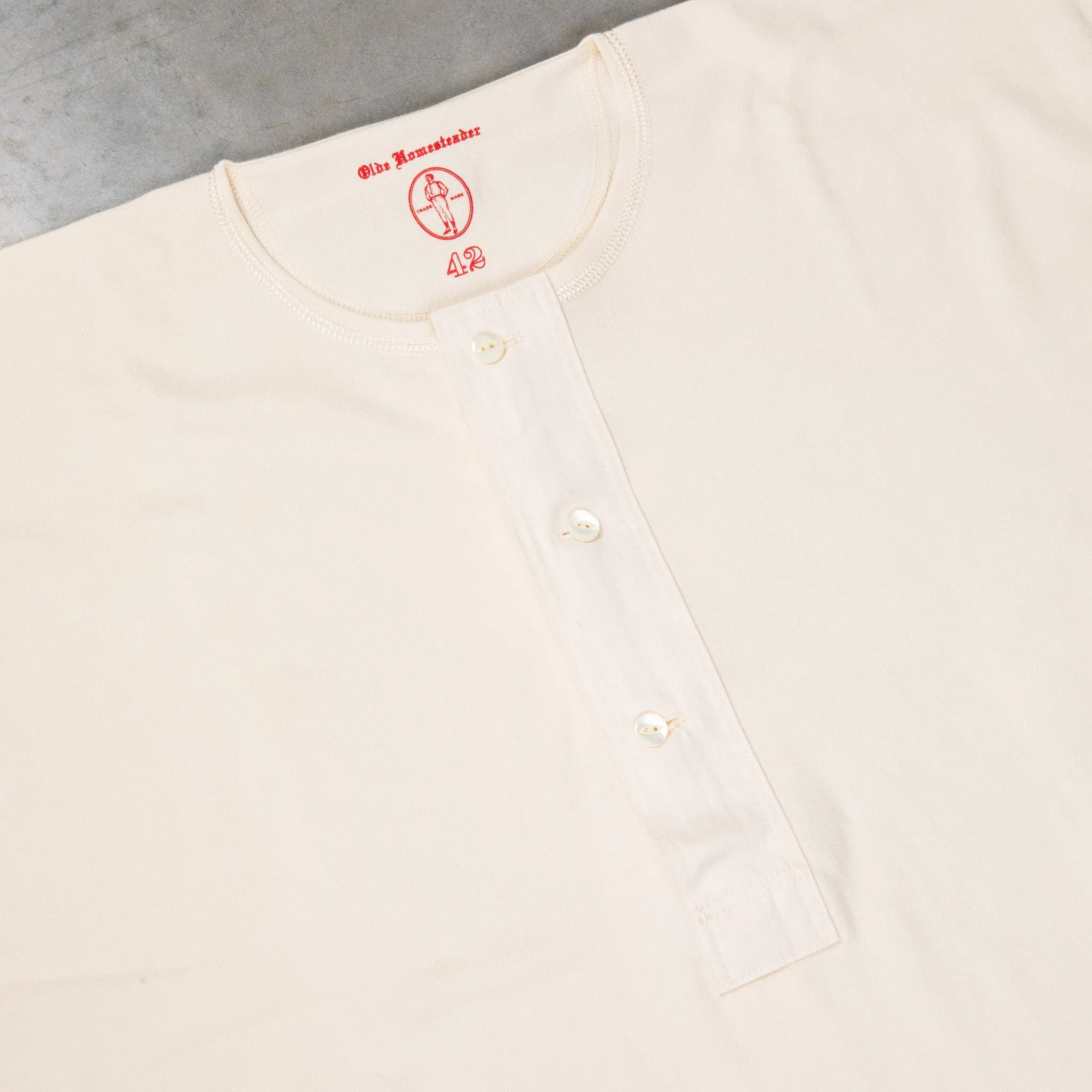 Olde Homesteader for BSC Uniform Henley Neck Long Sleeve Ivory