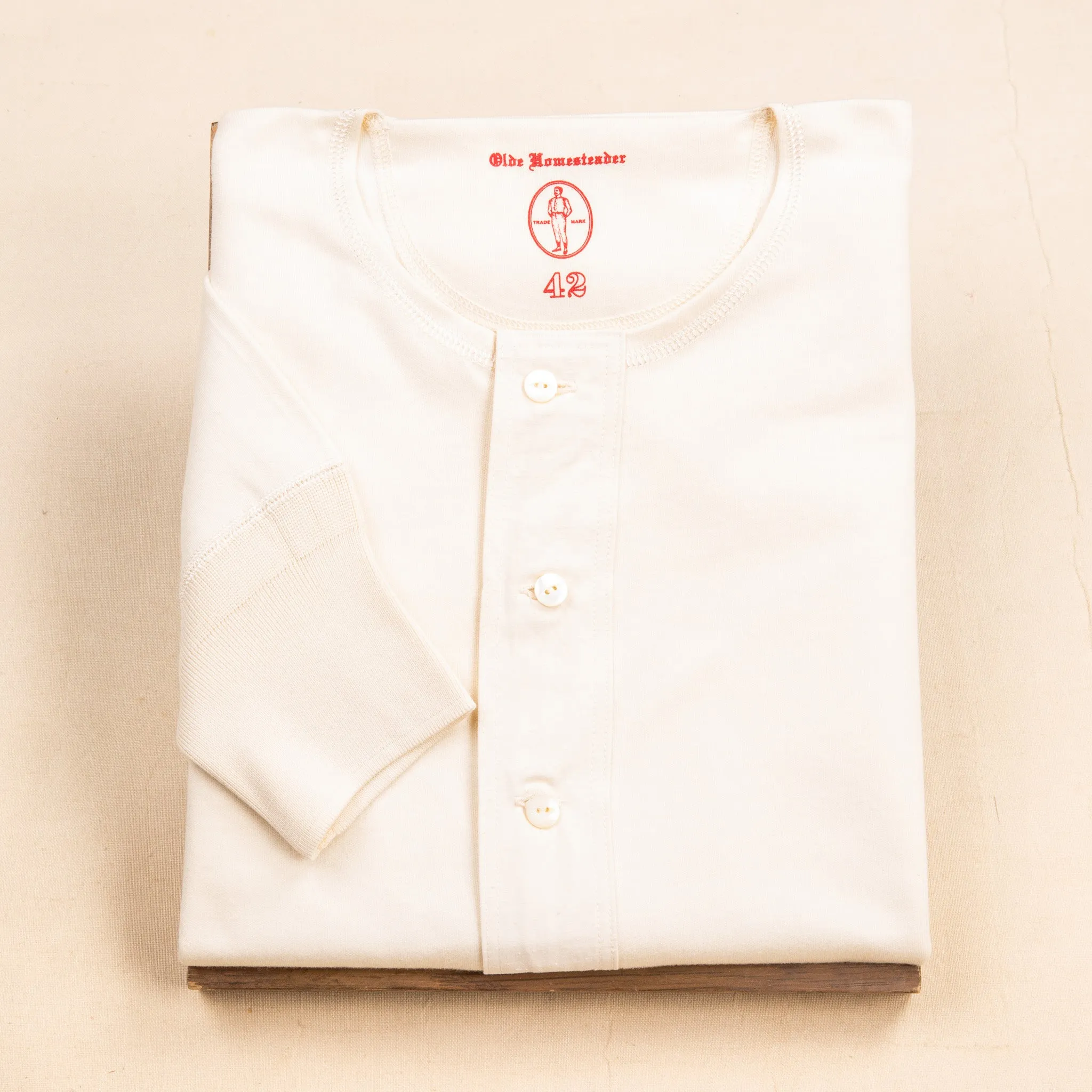 Olde Homesteader for BSC Uniform Henley Neck Long Sleeve Ivory