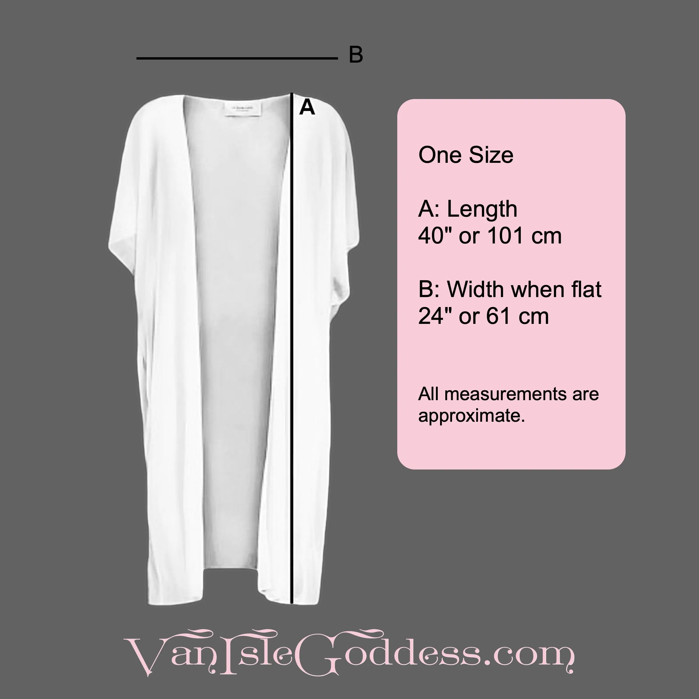 Pacific Mist Quadra Island Short Sleeve Kimono Wrap