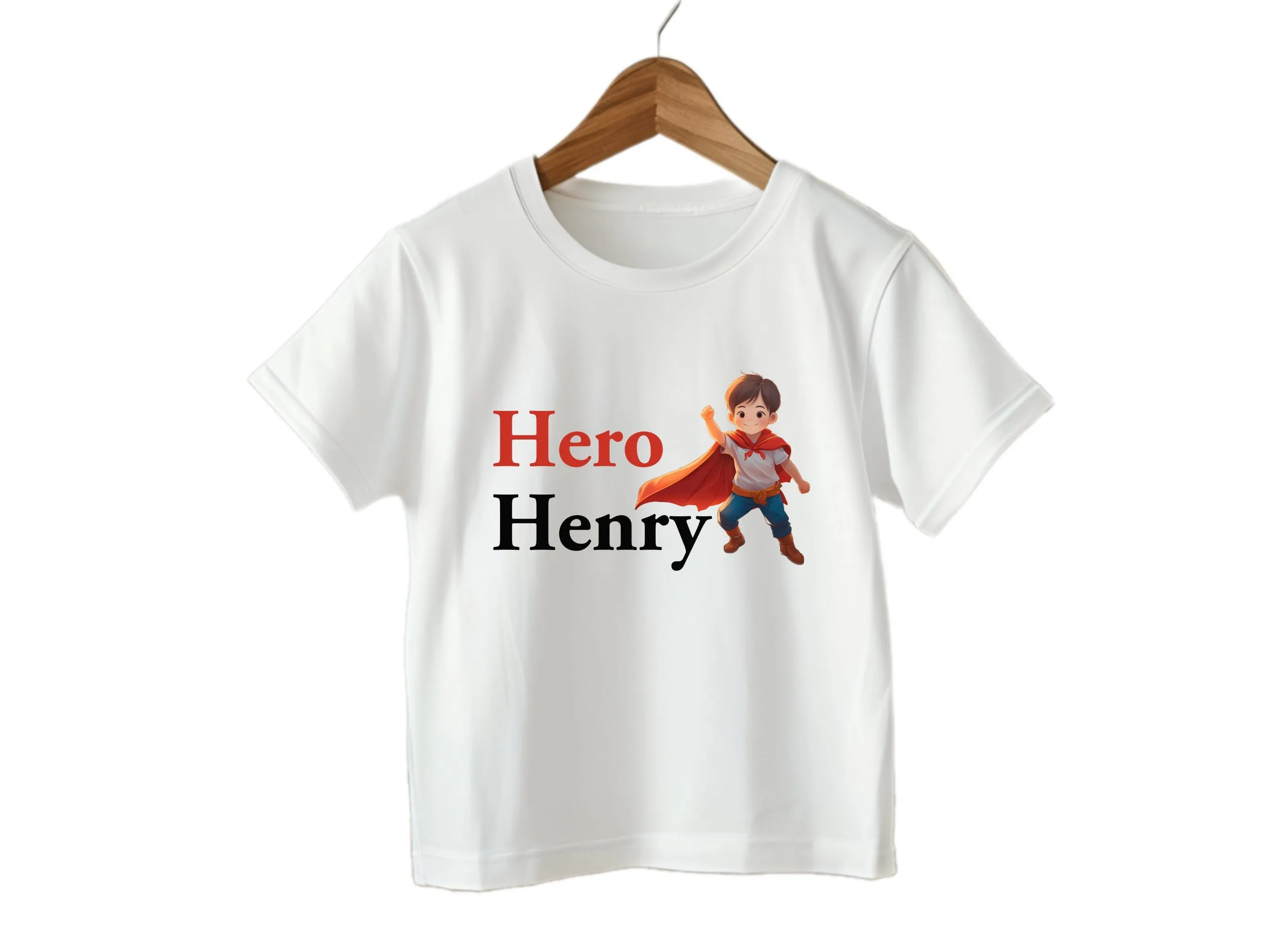 Personalized Short Sleeve Cotton Baby Boys Bodysuit Gift with Hero Printed