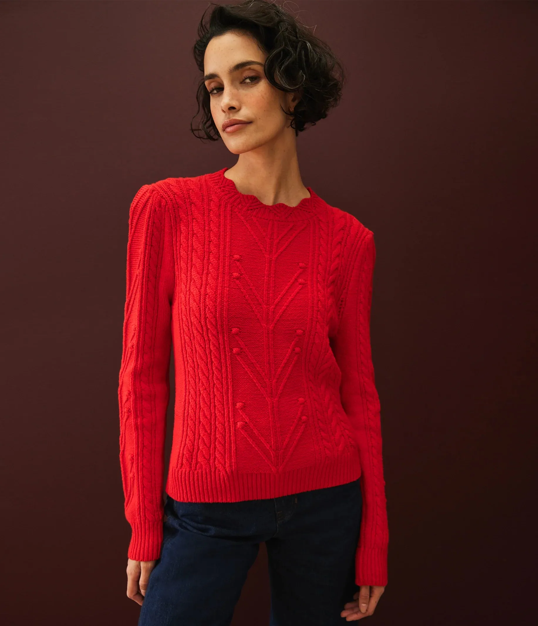 PIA CABLE KNIT SWEATER