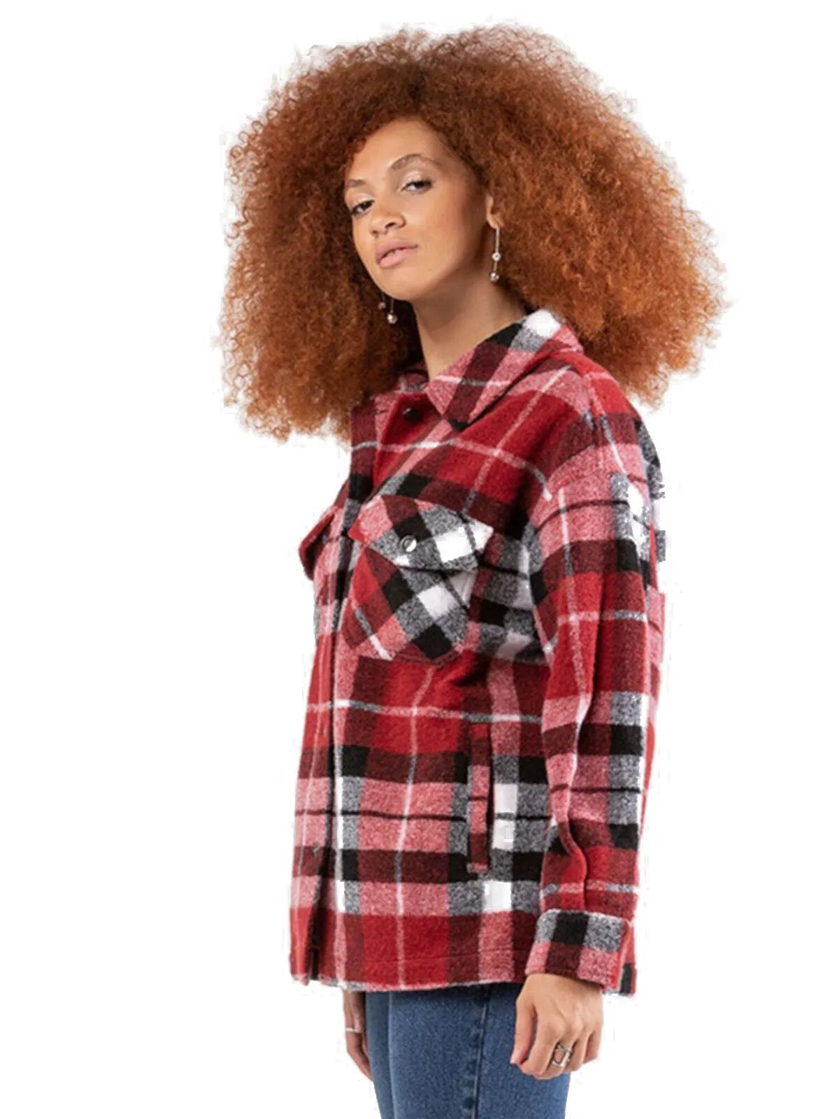 Plus Plaid Overcoat