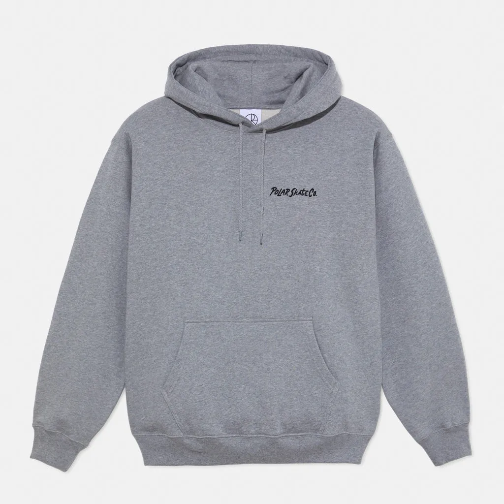 Polar Skate Co. - Dave Yoga Trippin' Pullover Hooded Sweatshirt - Heather Grey