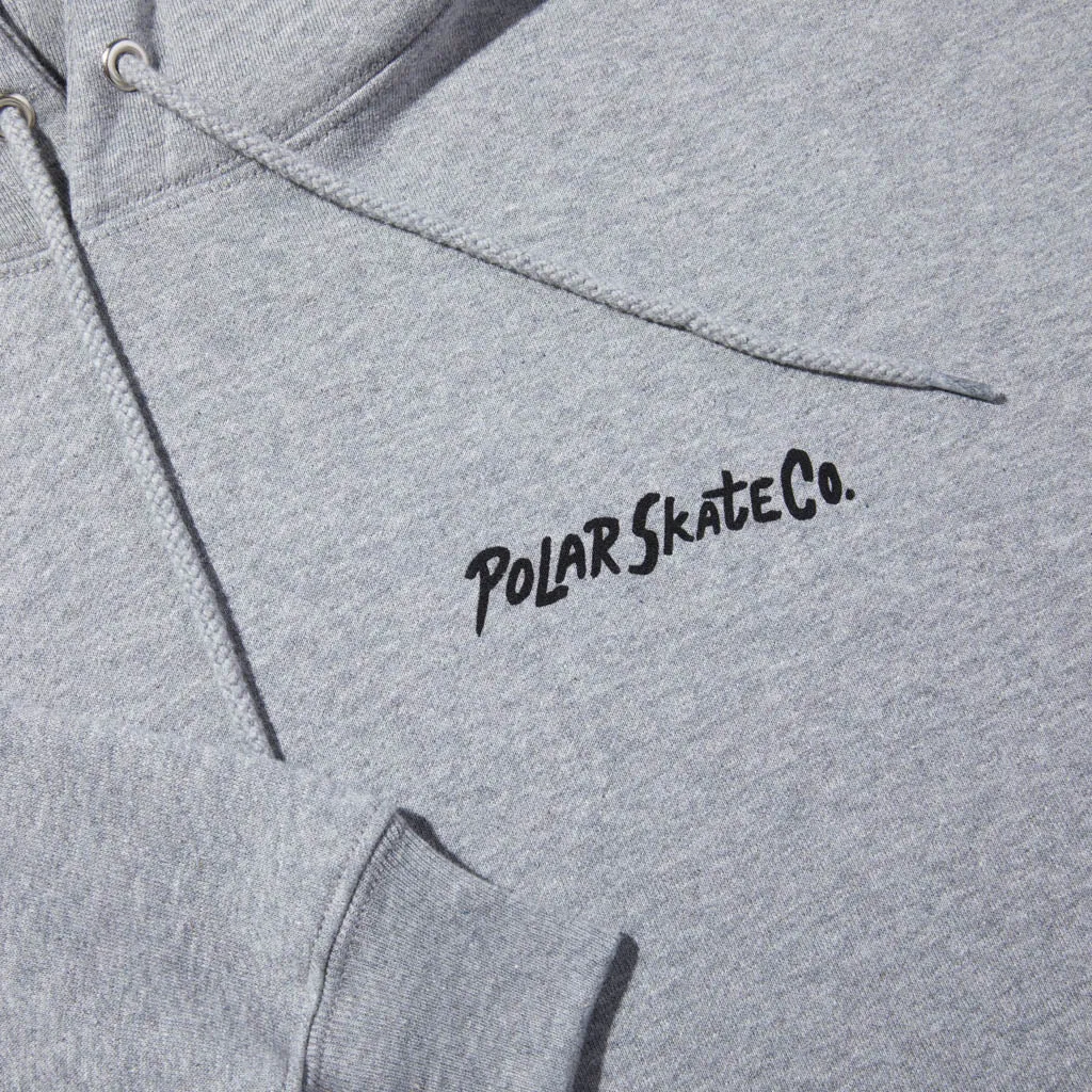 Polar Skate Co. - Dave Yoga Trippin' Pullover Hooded Sweatshirt - Heather Grey
