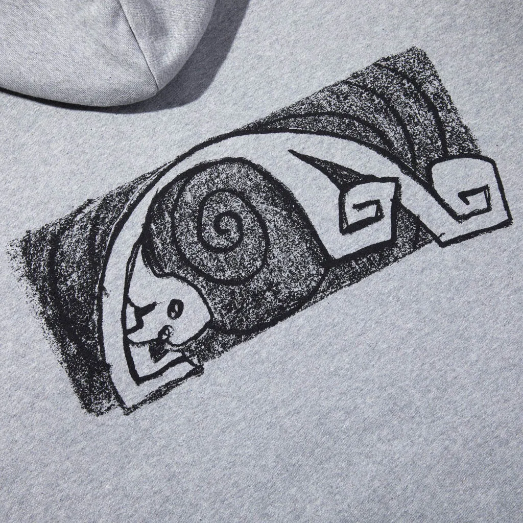 Polar Skate Co. - Dave Yoga Trippin' Pullover Hooded Sweatshirt - Heather Grey