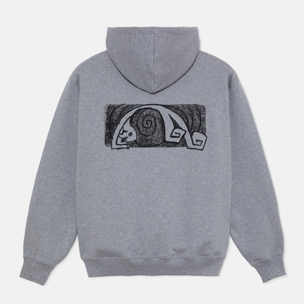 Polar Skate Co. - Dave Yoga Trippin' Pullover Hooded Sweatshirt - Heather Grey