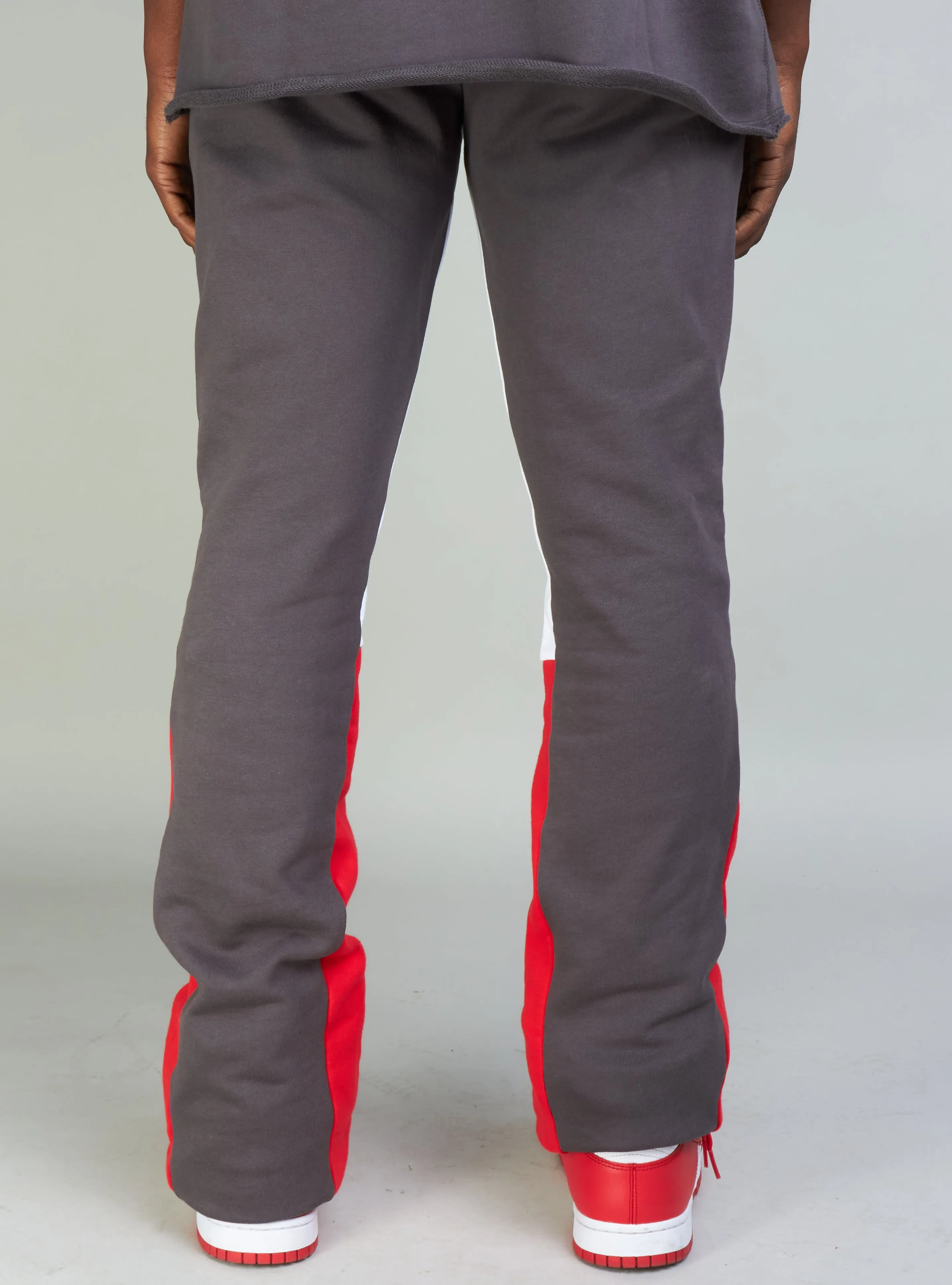 Politics Sweatpants - Stockten - Grey, Red And Tan - 702
