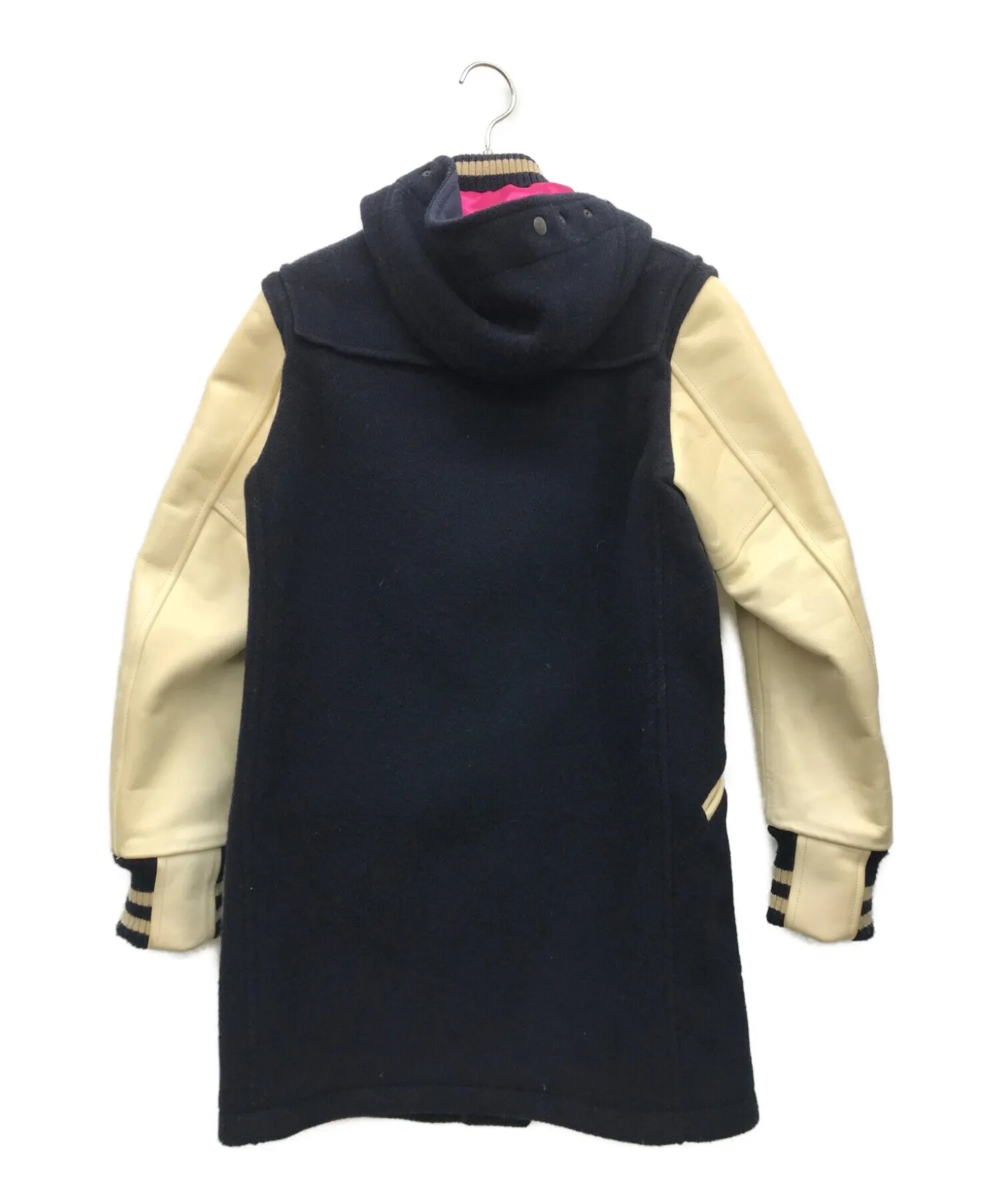 [Pre-owned] COMME des GARCONS JUNYA WATANABE MAN Duffel Coat with calfskin sleeve like Varsity Jacket UJ-C001
