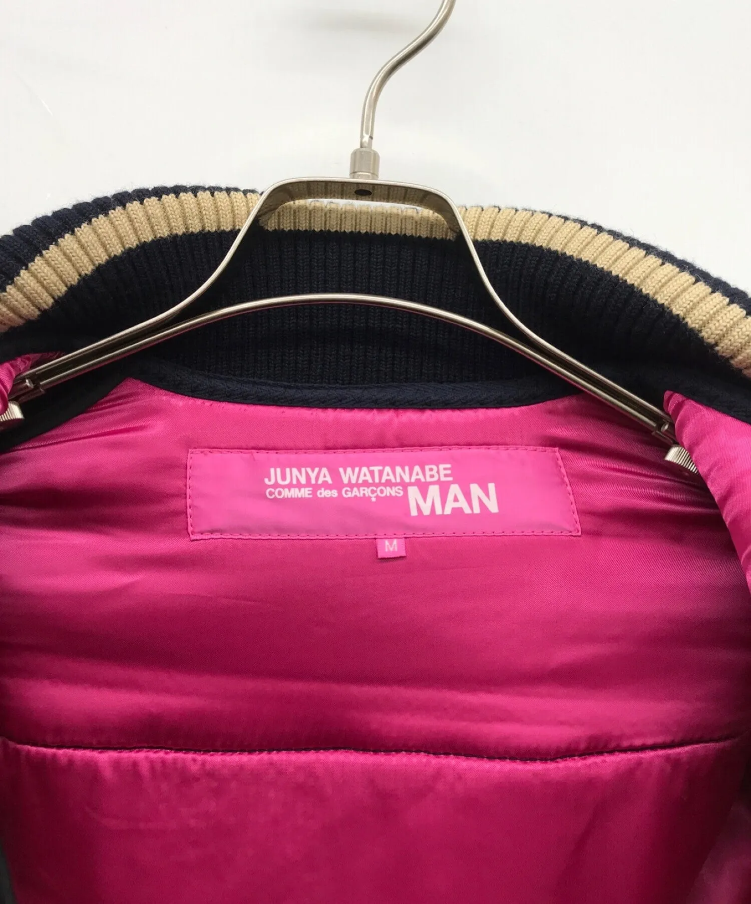 [Pre-owned] COMME des GARCONS JUNYA WATANABE MAN Duffel Coat with calfskin sleeve like Varsity Jacket UJ-C001