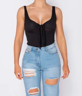 Rosalinda Bodysuit - Black