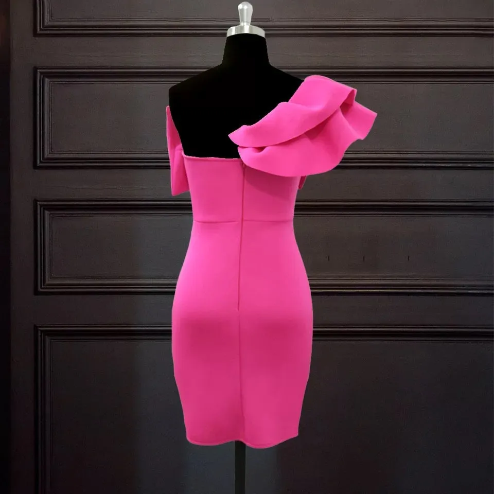Ruffles Bowtie Bodycon Dress