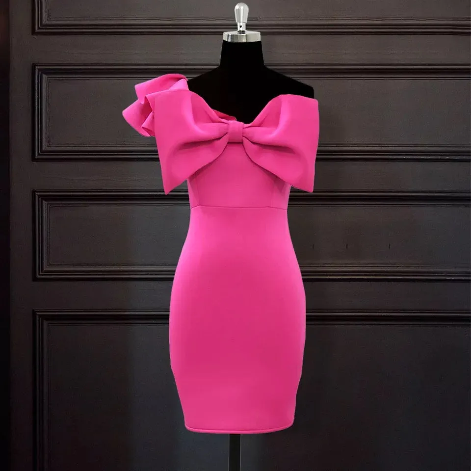 Ruffles Bowtie Bodycon Dress