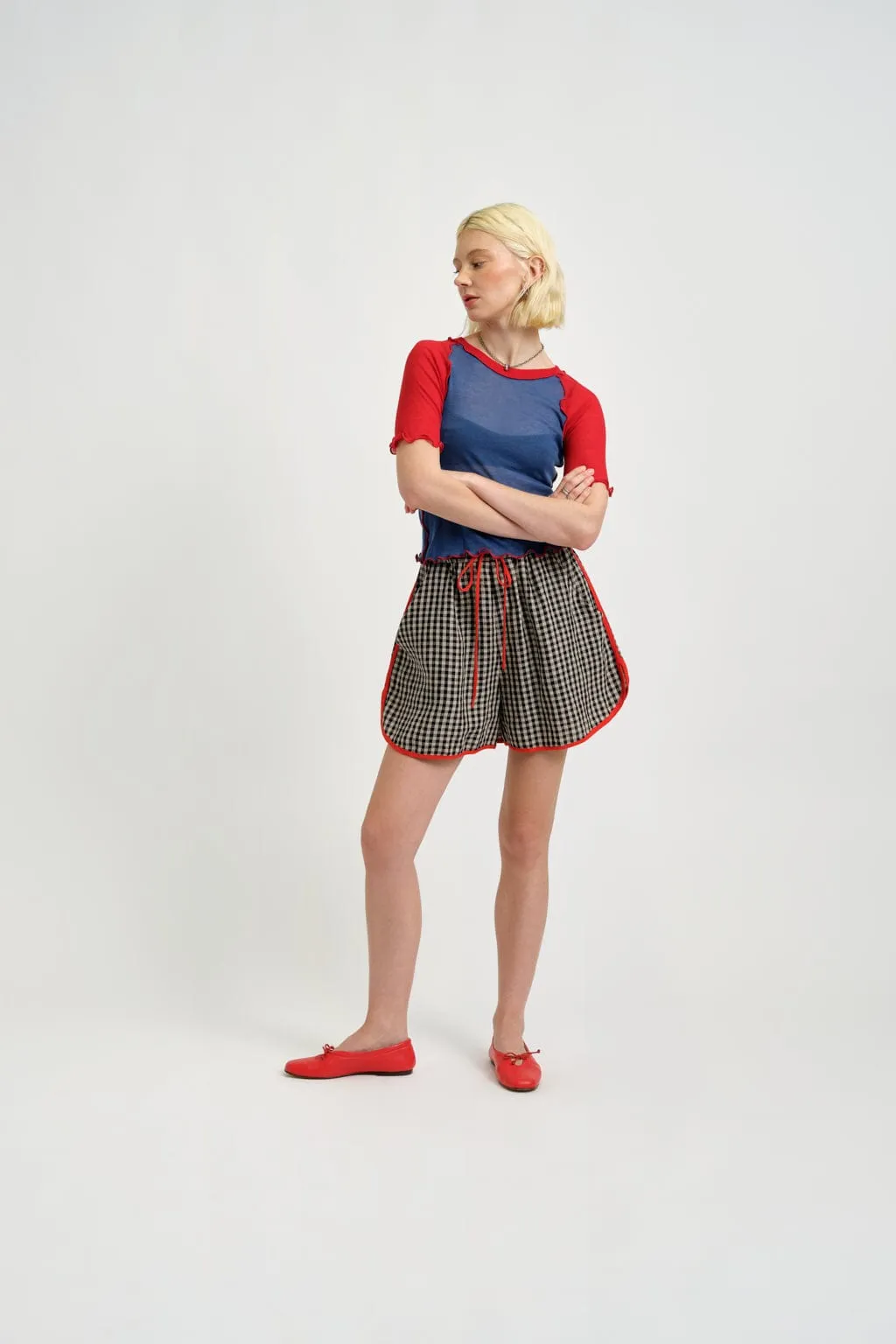 Ruth Tee Blue & Red