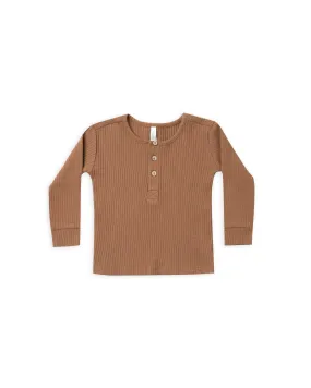 Rylee & Cru Caramel Ribbed Pajama Set