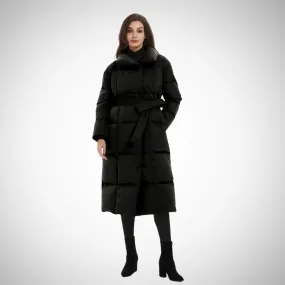 Sabrina Belted Long Puffer Coat