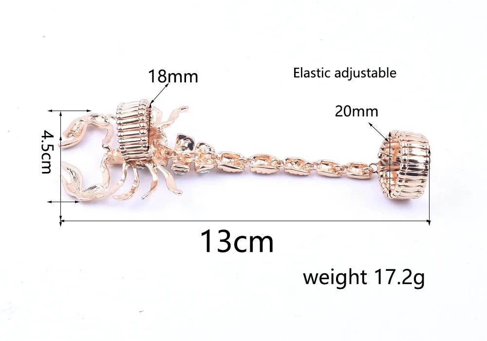 Scorpion Punk Crystal Ring