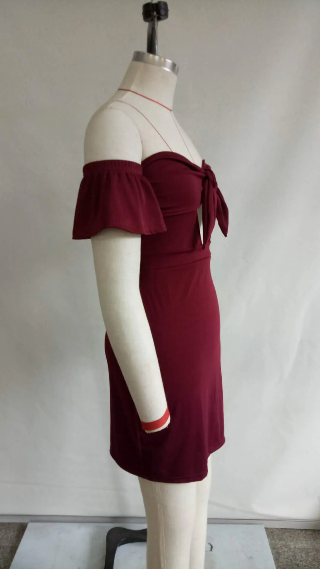 Sexy Sweetheart Bandage Bodycon Dress With Details #Red #Strapless #Bandage