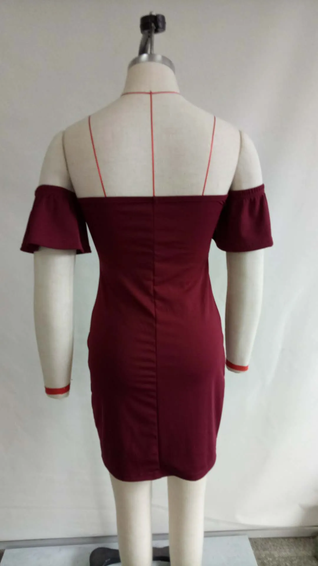 Sexy Sweetheart Bandage Bodycon Dress With Details #Red #Strapless #Bandage