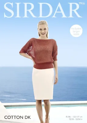 Sirdar Cotton DK Pattern 7916 -  Top
