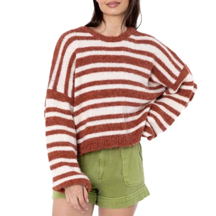 SISSTREVOLUTION OCEAN SHORES SWEATER - RUST