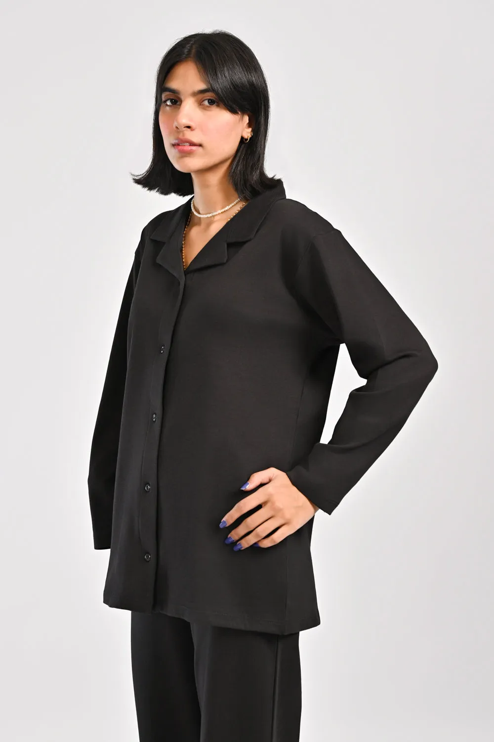 SOFT KNIT BUTTON DOWN TOP