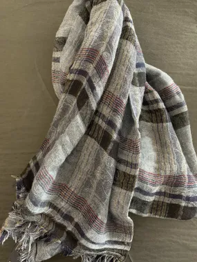 Summer Foulard with Blue Pattern