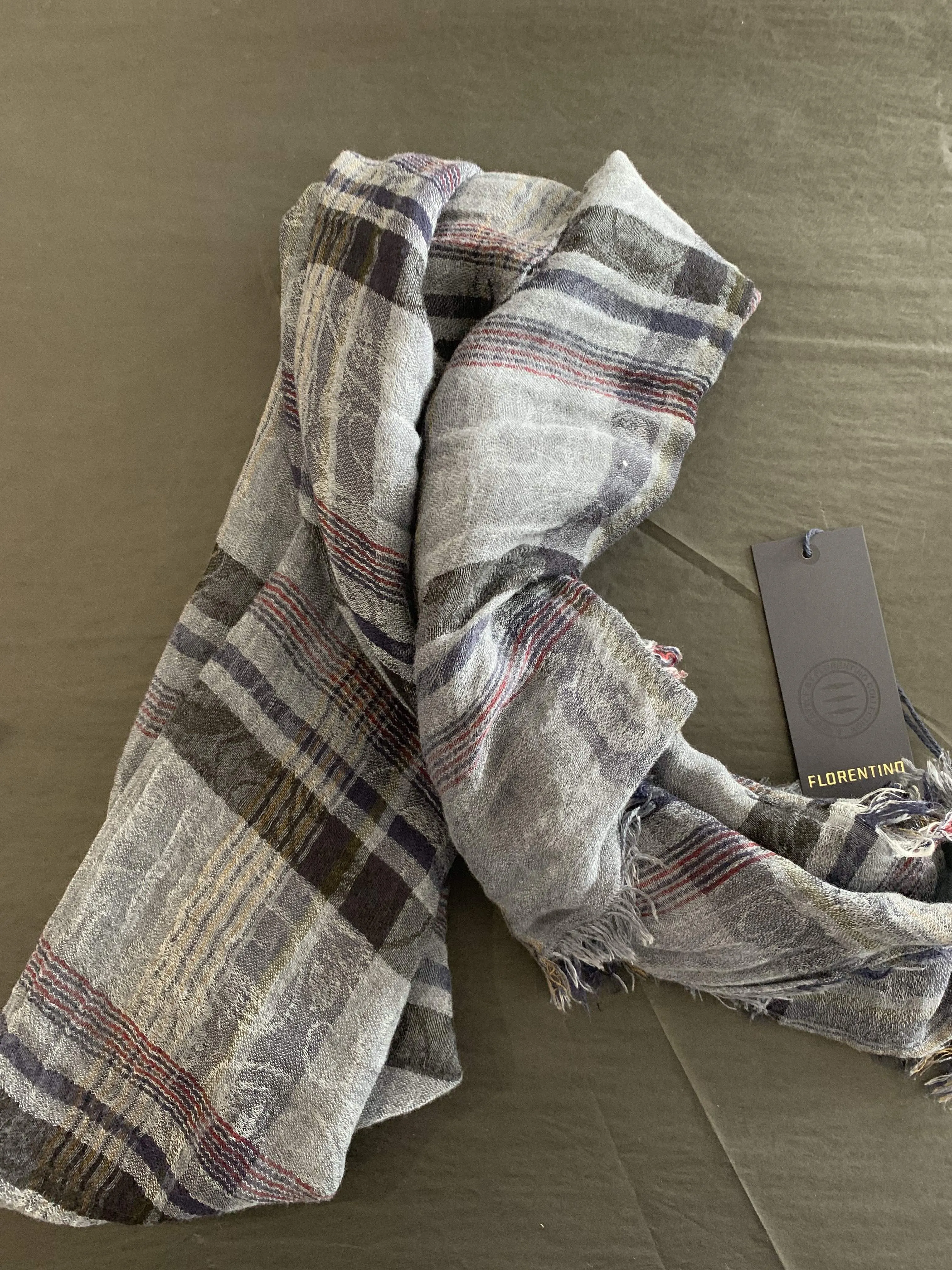 Summer Foulard with Blue Pattern